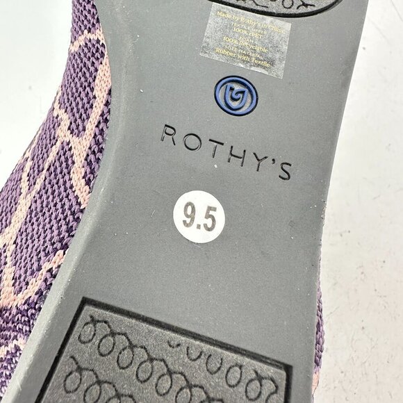 Rothys The Point Women Size 9.5 Purple Giraffe Safari Animal Print  Flat Shoes - Picture 10 of 11